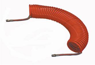 COILED AIRLINE 5M HOSE, with 1/4" male fittings}