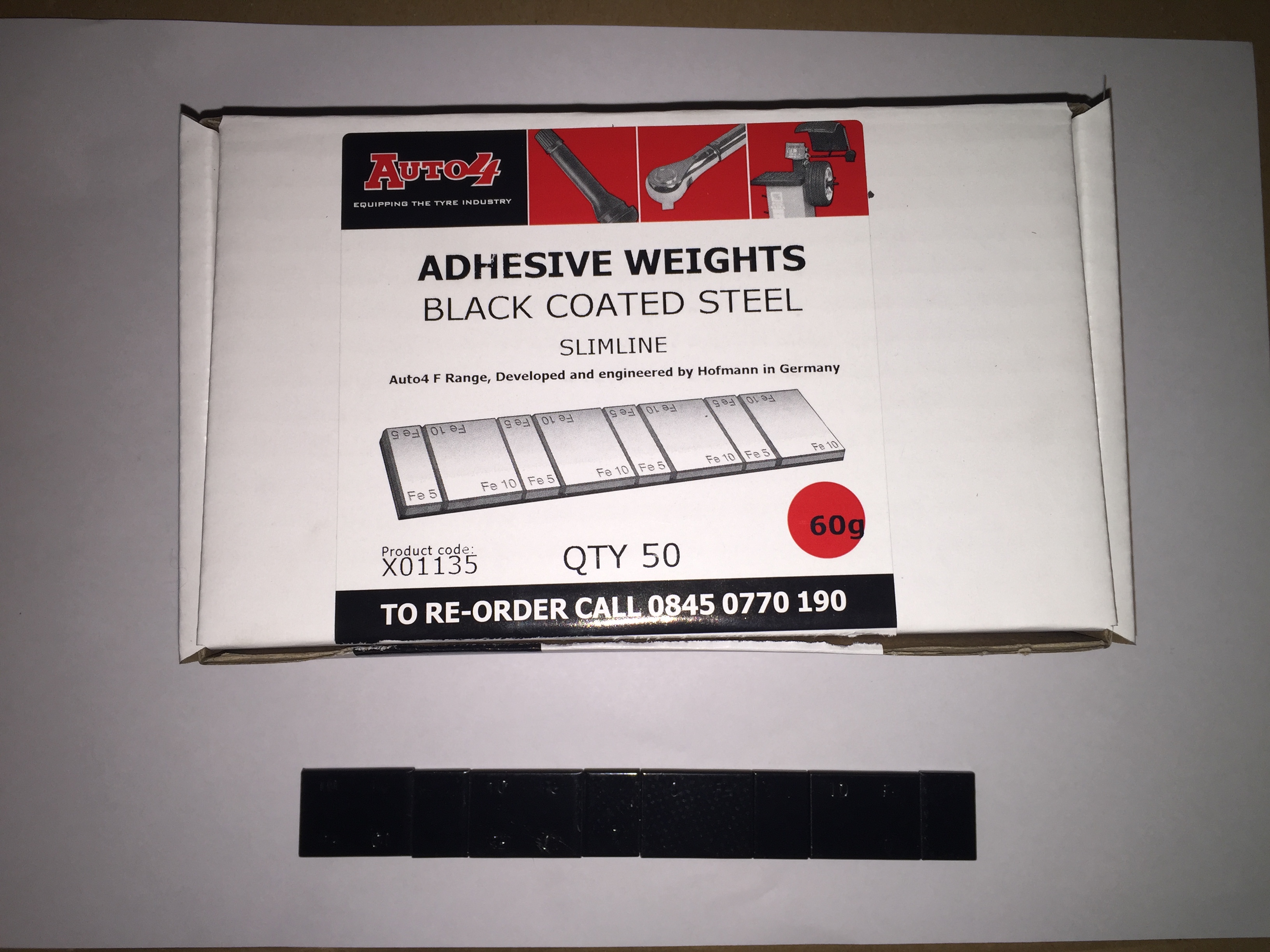 Steel Premium Adh Weights 5/10g 398B FL Black 100*}